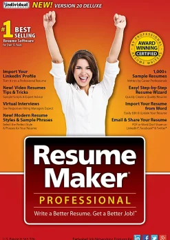 Individual Software ResumeMaker  Professional Pro Deluxe 20, Disc