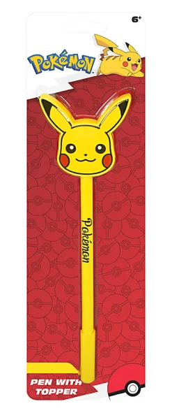 Innovative Designs 2D Licensed Topper Ballpoint Pen, Medium Point, 0.7 mm, Yellow/Blue, Pokemon