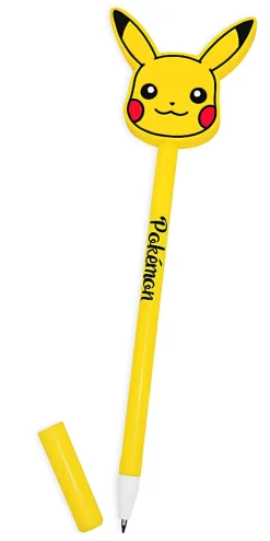 Innovative Designs 2D Licensed Topper Ballpoint Pen, Medium Point, 0.7 mm, Yellow/Blue, Pokemon