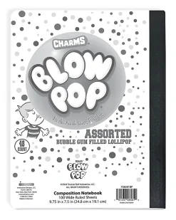 Innovative Designs Licensed Composition Notebook, 7-1/2” x 9-3/4”, Single Subject, Wide Ruled, 100 Sheets, Blow Pop