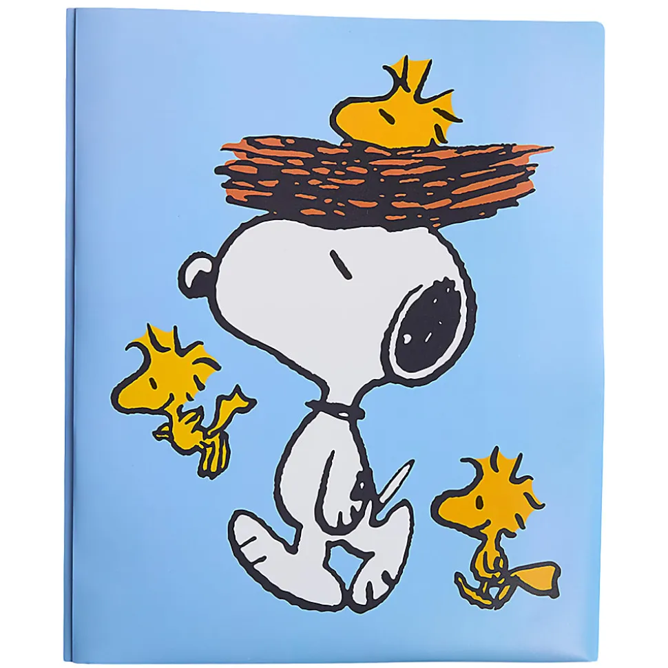 Innovative Designs Licensed Poly Folder, 3 Prongs, 2-Pockets, 11.62" x 9.5", Peanuts, Quantity 1
