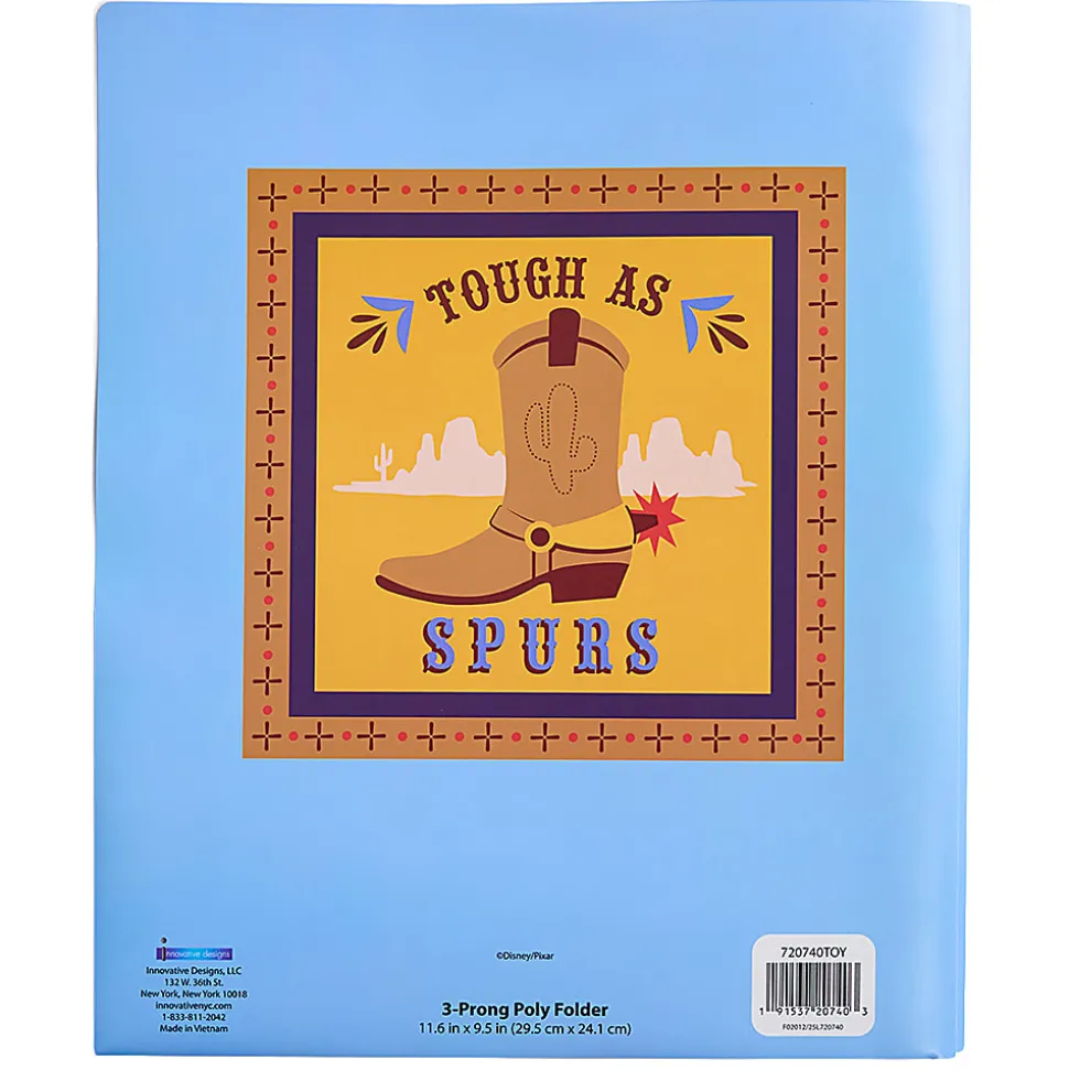 Innovative Designs Licensed Poly Folder, 3 Prongs, 2-Pockets, 11.62" x 9.5", Toy Story 5, Quantity 1