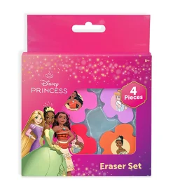 Innovative Designs Licensed Eraser Set, 1-1/4” x 1-1/4”, Disney Princess, Set Of 4 Erasers