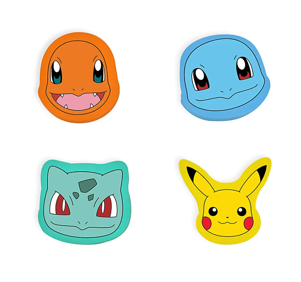 Innovative Designs Licensed Eraser Set, 1-1/4” x 1-1/4”, Pokémon, Set Of 4 Erasers