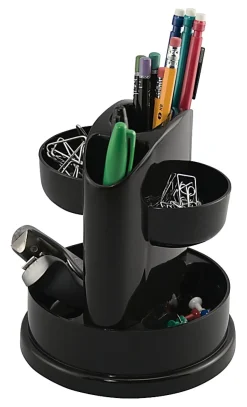 Innovative Storage Designs Desktop Organizer, 7 Compartments, Black