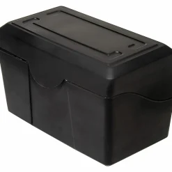 Innovative Storage Designs Plastic Card File, 300-Card Capacity, Black