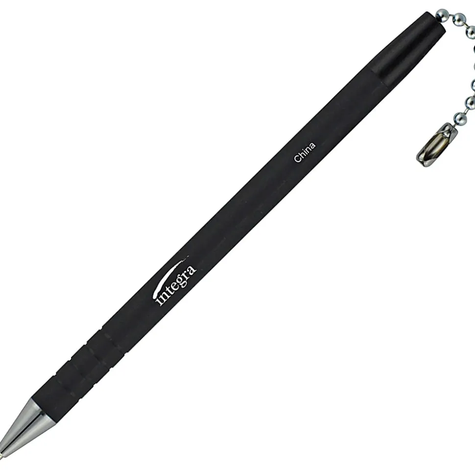 Integra Antimicrobial Replacement Counter Pen - Black - Rubber Barrel - 1 Each