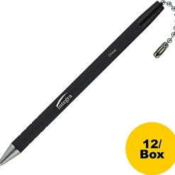 Integra Antimicrobial Replacement Counter Pen - Black - Rubber Barrel - 12 / Box