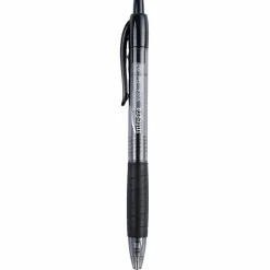 Integra Retractable 0.7mm Gel Pen - 0.7 mm Pen Point Size - Black Gel-based Ink - 12 / Dozen