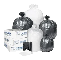 Integrated Bagging Systems High-Density 0.24-mil Can Liners, 18" x 17", 4 Gallons, Clear, 50 Liners Per Roll, 40 Rolls Per Case