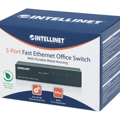 Intellinet 5-Port 10/100 Desktop Switch, Metal Housing