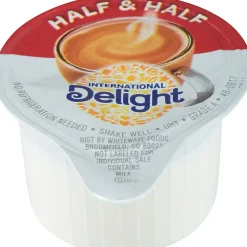 International Delight Half-And-Half Liquid Coffee Creamer Single-Serve Tubs, Original Flavor, 0.304 Oz, Box Of 180 Tubs