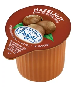 International Delight Liquid Coffee Creamer, Hazelnut Flavor, 0.987 Oz, Carton Of 192