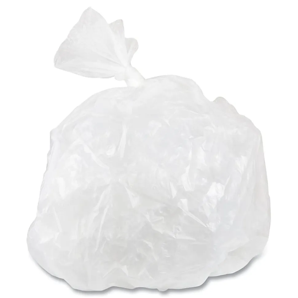 Interplast Group High Density Commercial Can Liner Value Pack, 16 gal, 0.27 mil, 7 mic, 24" x 31", Clear, Interleaved Roll, 50 Bags/Roll, 20 Rolls/CT