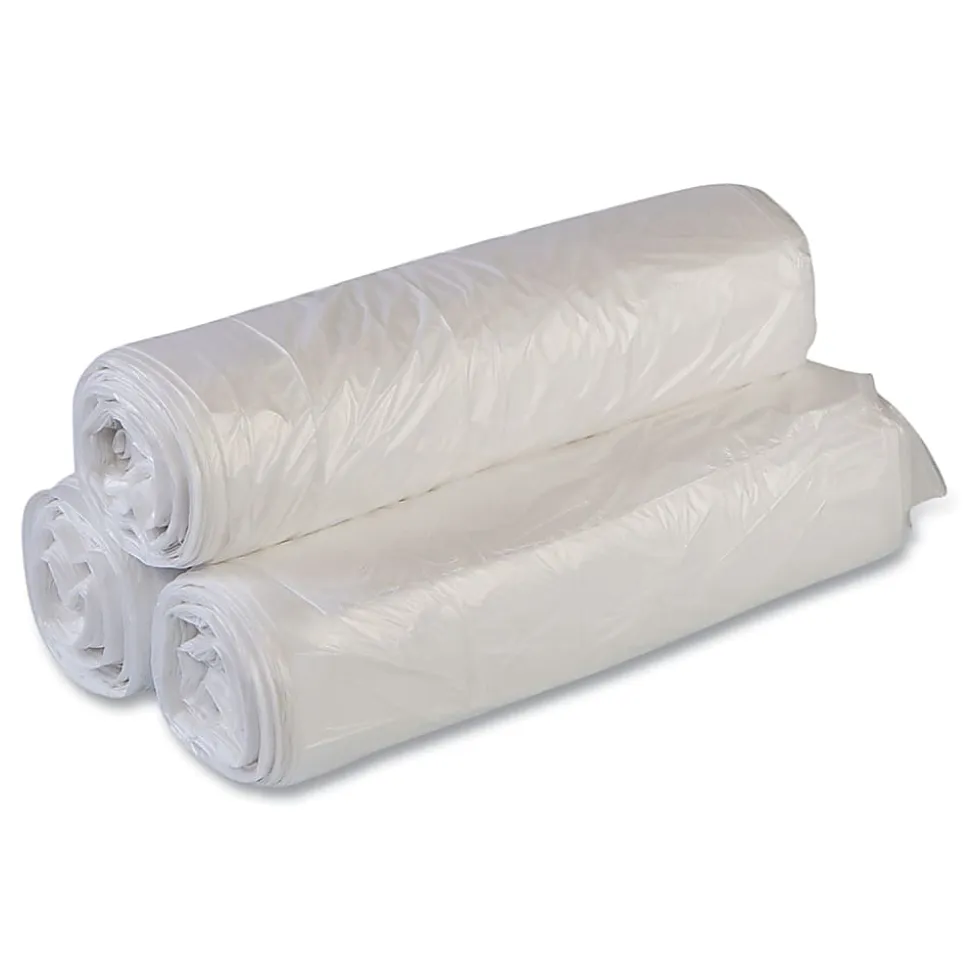 Interplast Group High Density Commercial Can Liner Value Pack, 16 gal, 0.27 mil, 7 mic, 24" x 31", Clear, Interleaved Roll, 50 Bags/Roll, 20 Rolls/CT