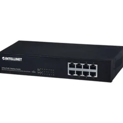 Intracom Intellinet 8 Port Fast Ethernet PoE+ Switch, 560764