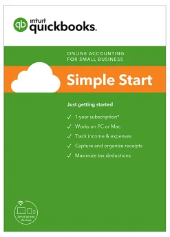 Intuit® QuickBooks® Online Simple Start 2019, 1-Year Subscription, For PC/Mac®, Download