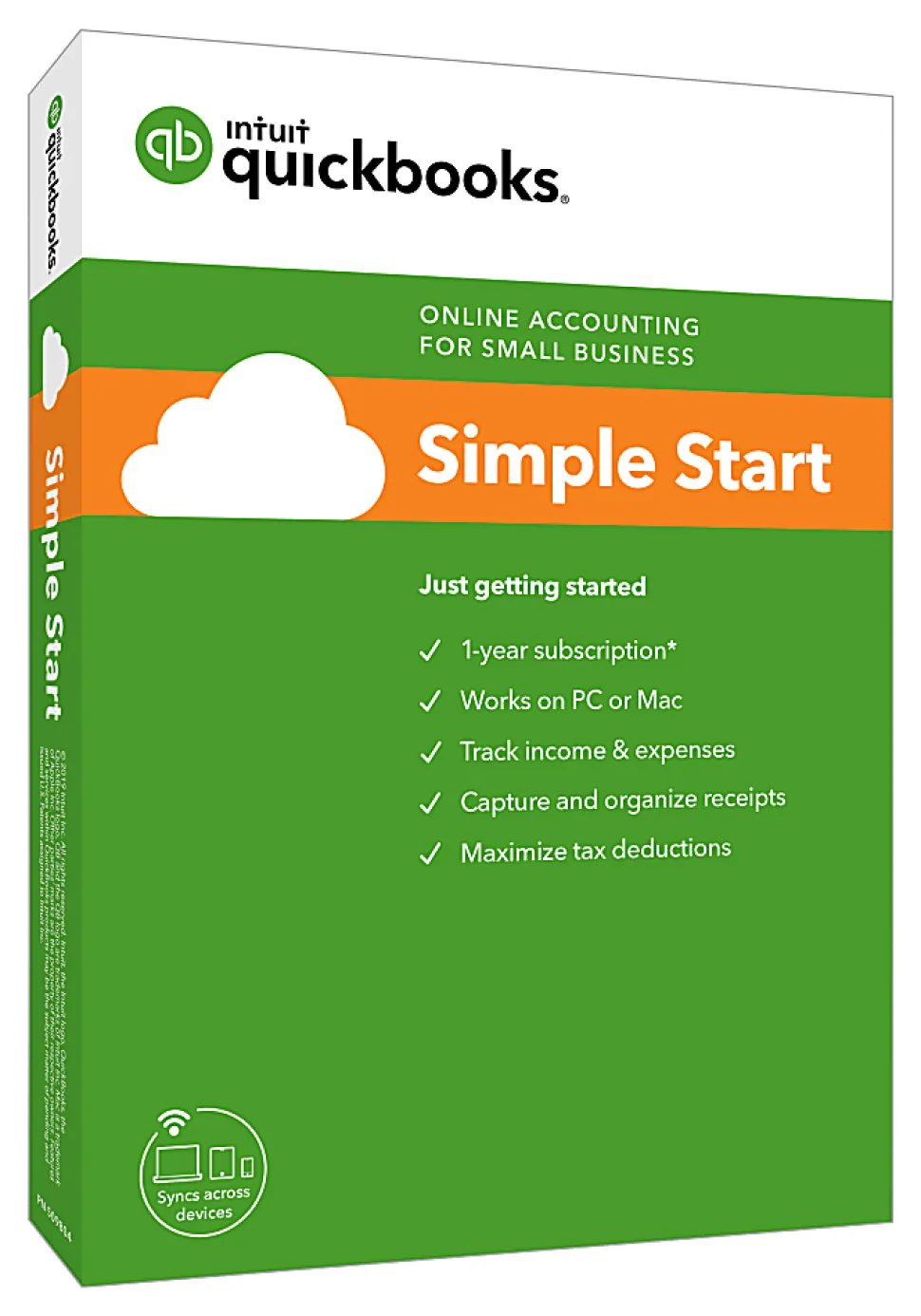 Intuit® QuickBooks® Online Simple Start 2019, 1-Year Subscription, For PC/Mac®, Download
