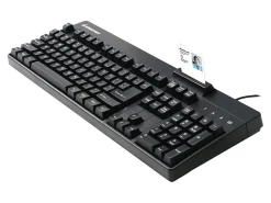 IOGEAR Integrated Keyboard/CAC Reader -USB 2.0 Type A Interface - 104 Key(s) - GKBSR202TAA