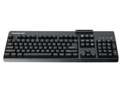IOGEAR Integrated Keyboard/CAC Reader -USB 2.0 Type A Interface - 104 Key(s) - GKBSR202TAA
