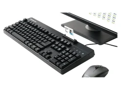 IOGEAR Integrated Keyboard/CAC Reader -USB 2.0 Type A Interface - 104 Key(s) - GKBSR202TAA