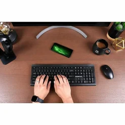 IOGEAR Long range wireless keyboard and mouse combo - USB Wireless RF - USB Wireless RF Mouse - AAA, AA - Compatible with Computer - GKM552RB