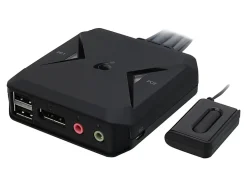 IOGEAR 2-Port 4K USB DisplayPort Cable KVM Switch - KVM / audio switch - 2 x KVM / audio - 1 local user - desktop