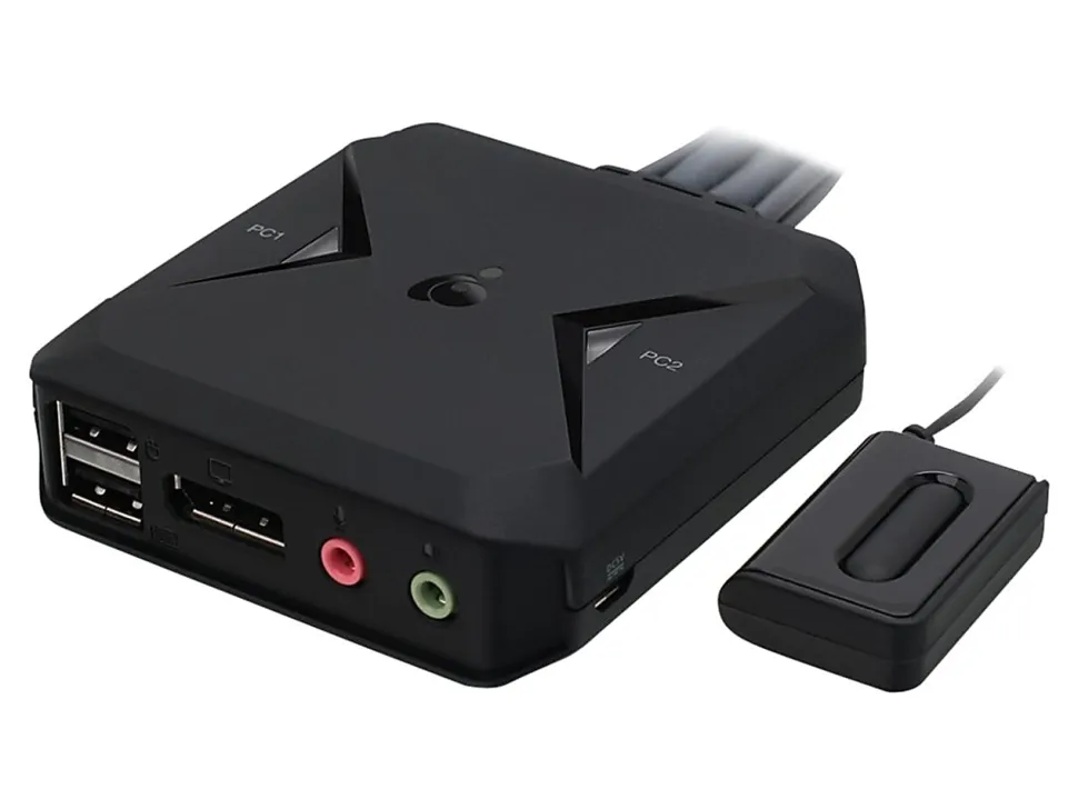 IOGEAR 2-Port 4K USB DisplayPort Cable KVM Switch - KVM / audio switch - 2 x KVM / audio - 1 local user - desktop