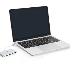IOGEAR USB-C to 4 Port USB-A Hub with Power Delivery Pass-Through - USB 3.1 (Gen 1) Type C - External - 5 USB Port(s) - 4 USB 3.0 Port(s) - PC, Mac