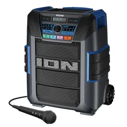 ION Audio Explorer Portable Bluetooth All Weather Speaker With Microphone, Stereo Link And Premium 5 Speaker Sound, XL, Black, IPA150X