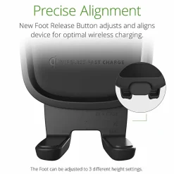 iOttie Easy One-Touch Wireless 2 Fast Charging 2-in-1 Air Vent And CD Mount, Black, HLCRIO143