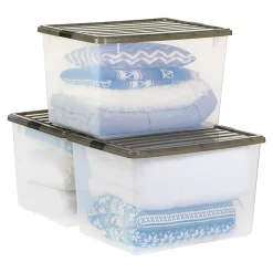 Iris Box, 144 Qt, Gray, Pack Of 3 Boxes