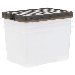 Iris Box, 144 Qt, Gray, Pack Of 3 Boxes
