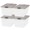 Iris Box, 91 Qt, Gray, Pack Of 4 Boxes