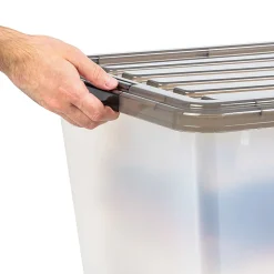 Iris Box, 91 Qt, Gray, Pack Of 4 Boxes