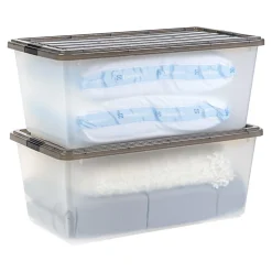 Iris Box, 91 Qt, Gray, Pack Of 4 Boxes