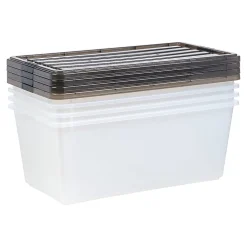 Iris Box, 91 Qt, Gray, Pack Of 4 Boxes