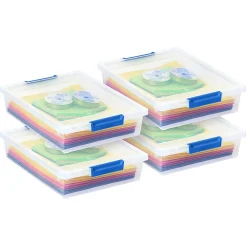 Iris Clip Box, 5.5 Qt, Clear, Pack Of 4 Boxes