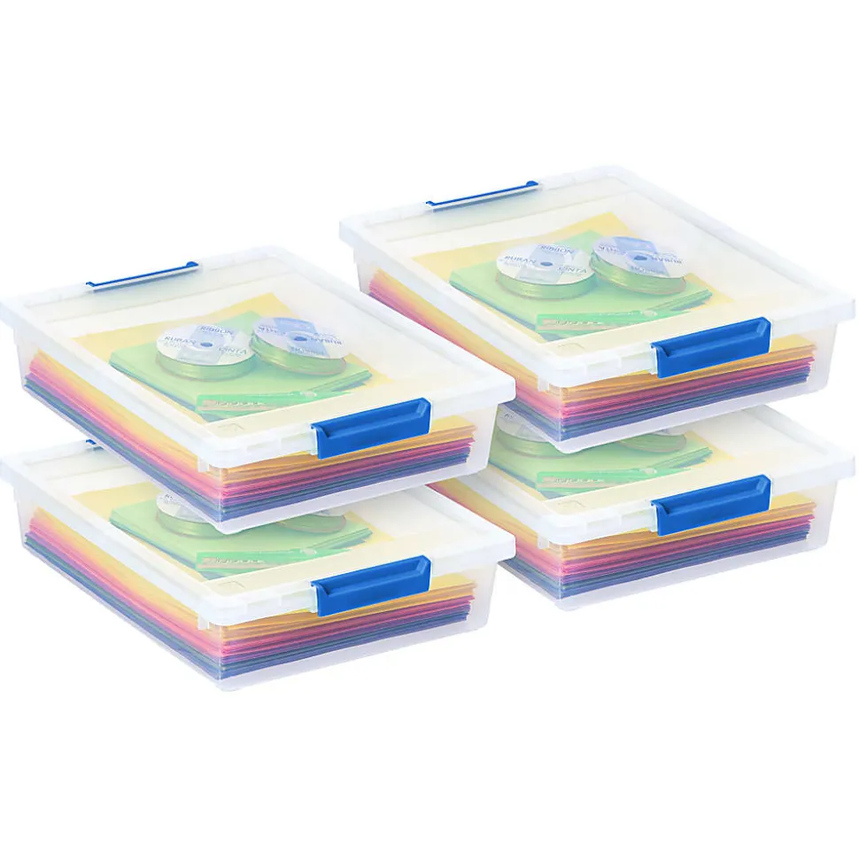 Iris Clip Box, 5.5 Qt, Clear, Pack Of 4 Boxes