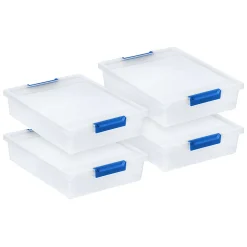 Iris Clip Box, 5.5 Qt, Clear, Pack Of 4 Boxes