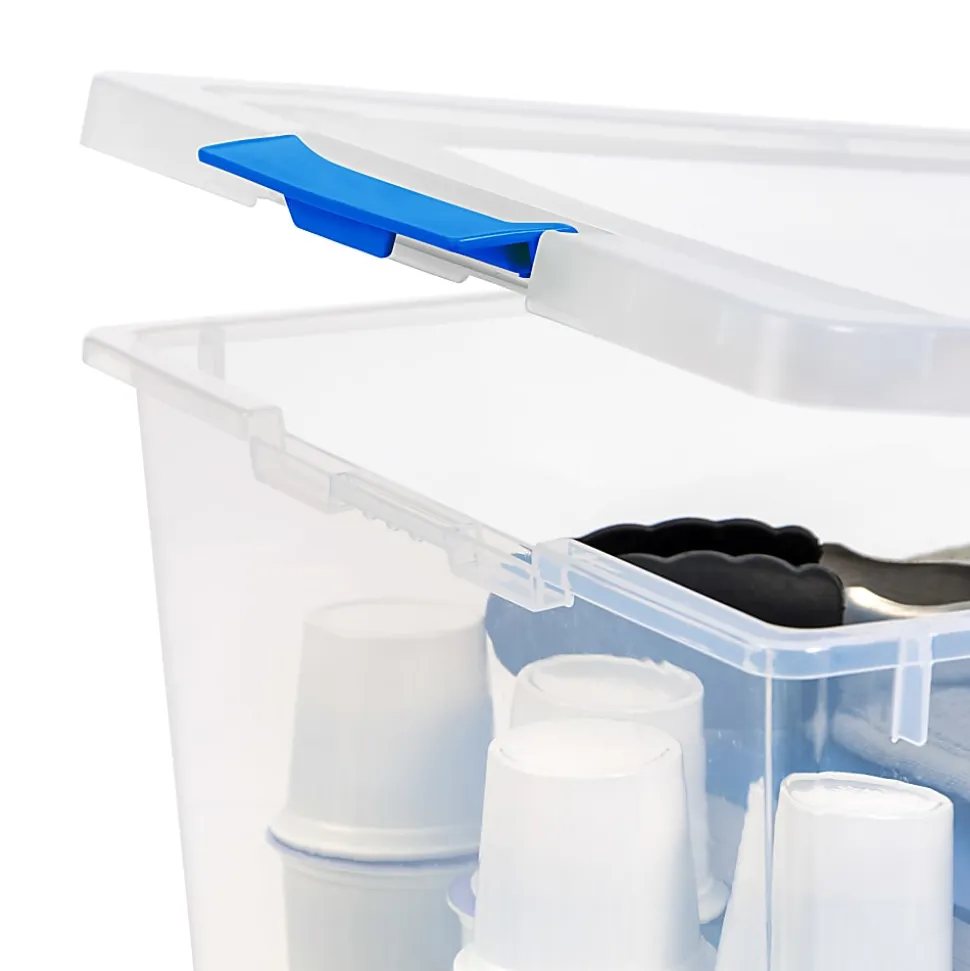 Iris Clip Box, 12 Qt, Clear, Pack Of 4 Boxes