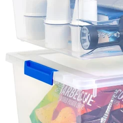 Iris Clip Box, 12 Qt, Clear, Pack Of 4 Boxes