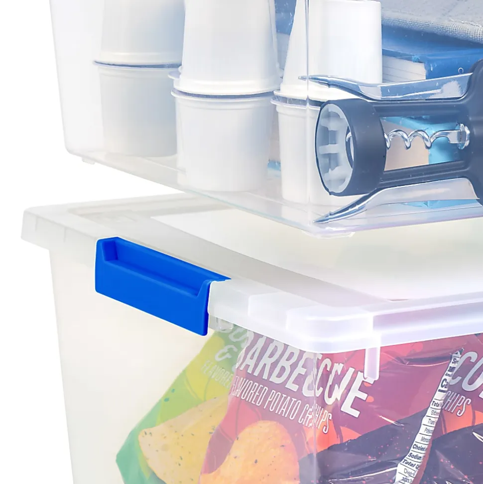 Iris Clip Box, 12 Qt, Clear, Pack Of 4 Boxes