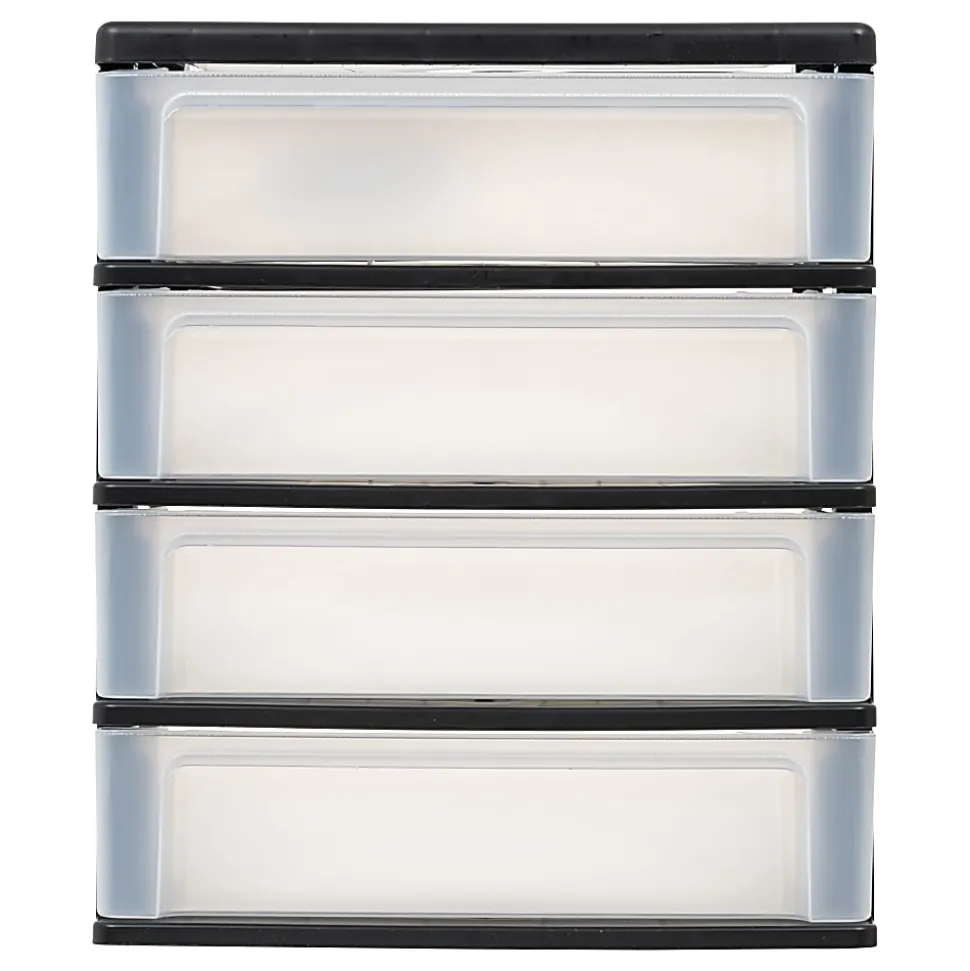 Iris Desktop Drawer Unit, 4 Drawers, Black