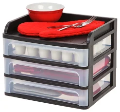 IRIS® 3-Drawer Medium Desktop Storage, 11 1/4