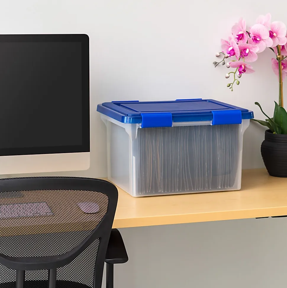Iris® Element-Resistant Ultimate Storage Box, Letter/Legal, 8 Gallon, 20-1/8”L x 16-3/16”W x 14-1/4”H, Clear