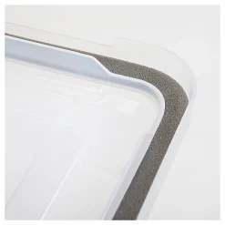 IRIS Letter and Legal Size WEATHERTIGHT File Box, 10 7/8"H x 14 1/2"W x 18"D, Clear, Pack of 6
