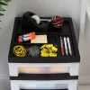 Iris Mini Chest, 6 Drawers, 67 Qt, Black