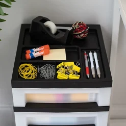 Iris Mini Chest, 6 Drawers, 67 Qt, Black