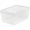 IRIS 17-quart Storage Box - External Dimensions: 17.5"x12"x 17.5" Depth x 7" - 4.25 gal - Snap-in Lid Closure - Stackable - Plastic - Clear -